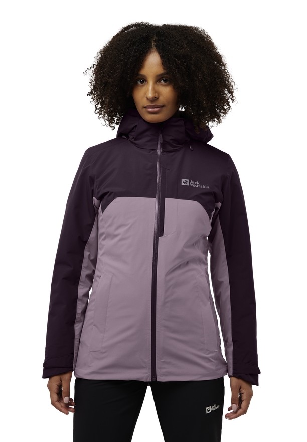 Purple Jack Wolfskin Hunberg 3in1 Women Jackets | 20500014