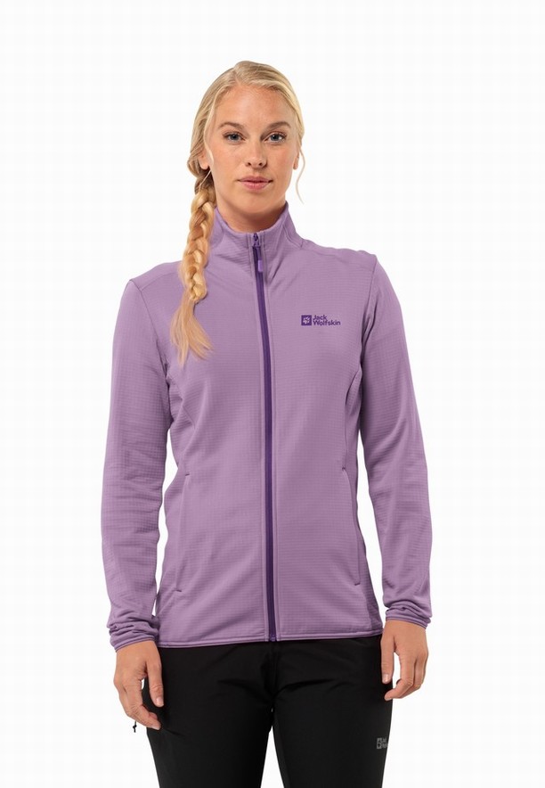 Purple Jack Wolfskin Kolbenberg Fz Women Fleece Jackets | 79875521