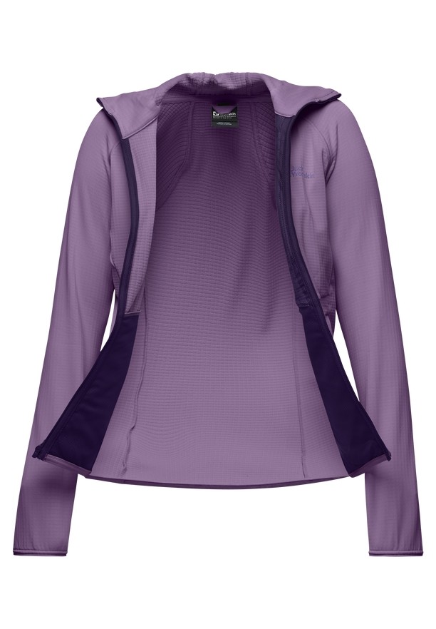 Purple Jack Wolfskin Kolbenberg Hooded Fz Women Fleece Jackets | 71097989