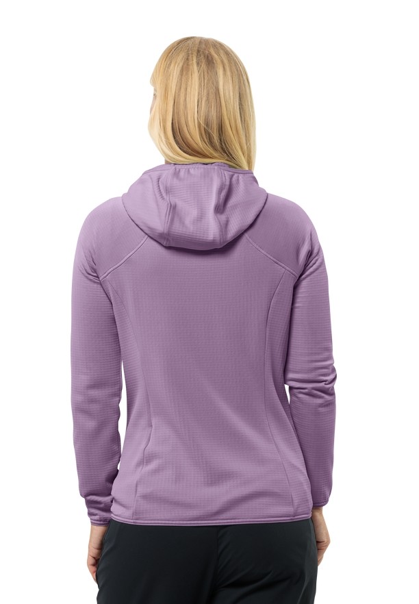 Purple Jack Wolfskin Kolbenberg Hooded Fz Women Fleece Jackets | 71097989