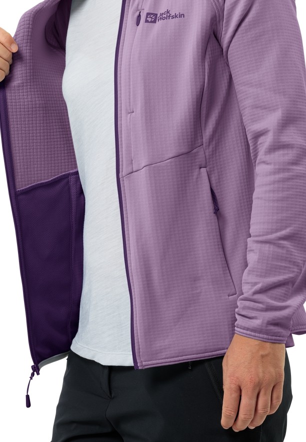 Purple Jack Wolfskin Kolbenberg Hooded Fz Women Fleece Jackets | 71097989