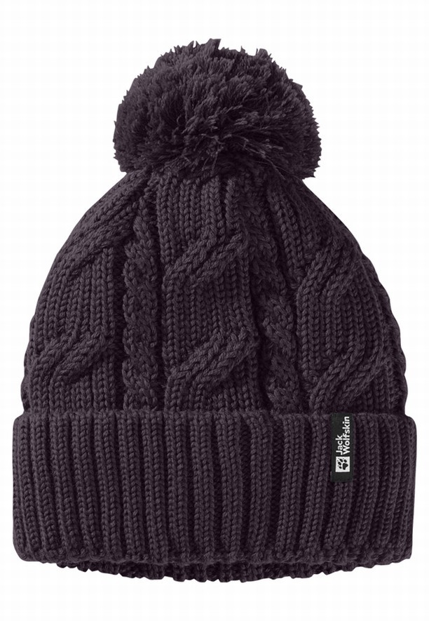 Purple Jack Wolfskin Pompom Women Beanie | 26035487