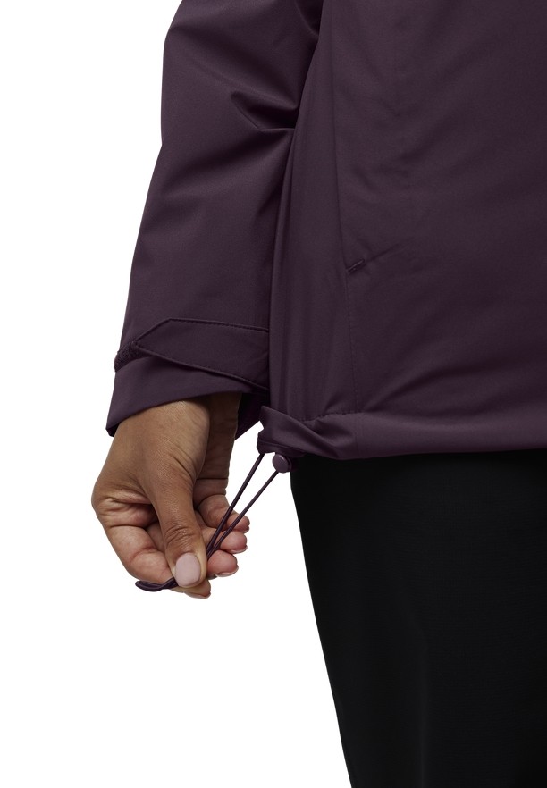 Purple Jack Wolfskin Rotwand 3in1 Women Jackets | 75735032