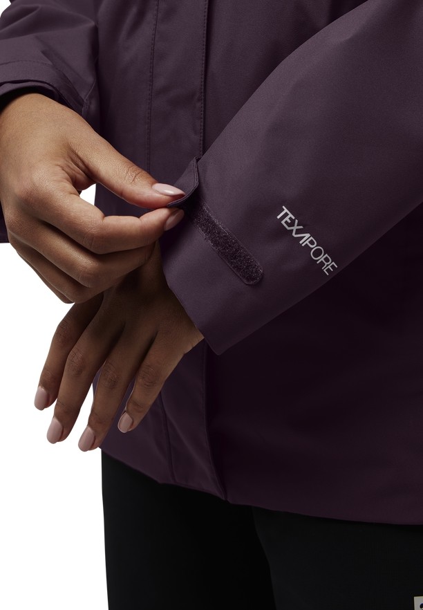 Purple Jack Wolfskin Rotwand 3in1 Women Jackets | 75735032