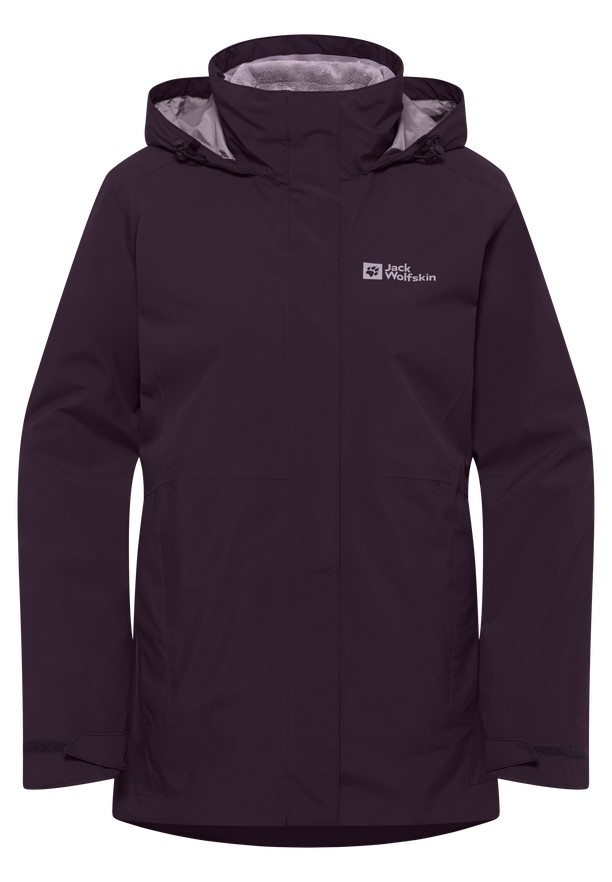 Purple Jack Wolfskin Rotwand 3in1 Women Jackets | 75735032