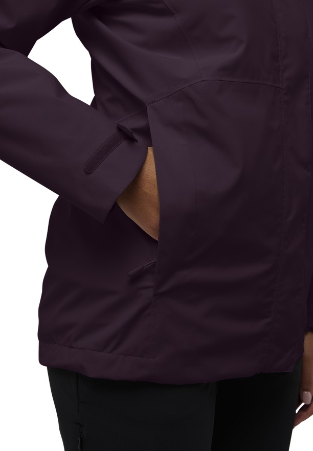 Purple Jack Wolfskin Rotwand 3in1 Women Jackets | 75735032