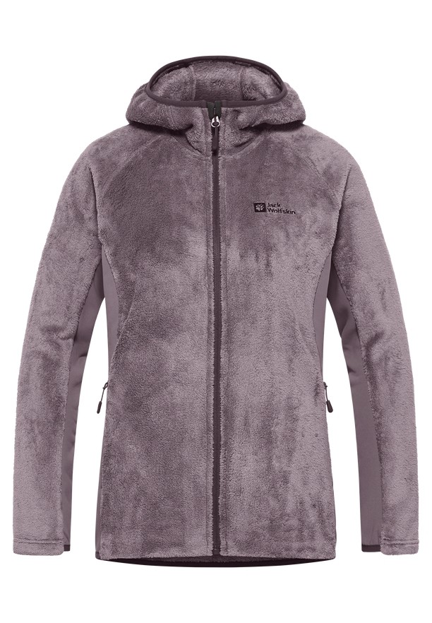 Purple Jack Wolfskin Rotwand Hooded Fz Women Fleece Jackets | 71258681