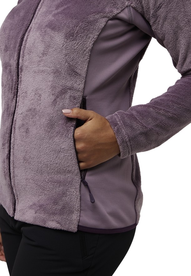 Purple Jack Wolfskin Rotwand Hooded Fz Women Fleece Jackets | 71258681