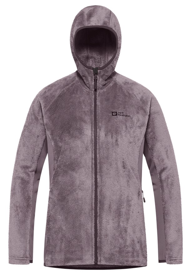 Purple Jack Wolfskin Rotwand Hooded Fz Women Fleece Jackets | 71258681