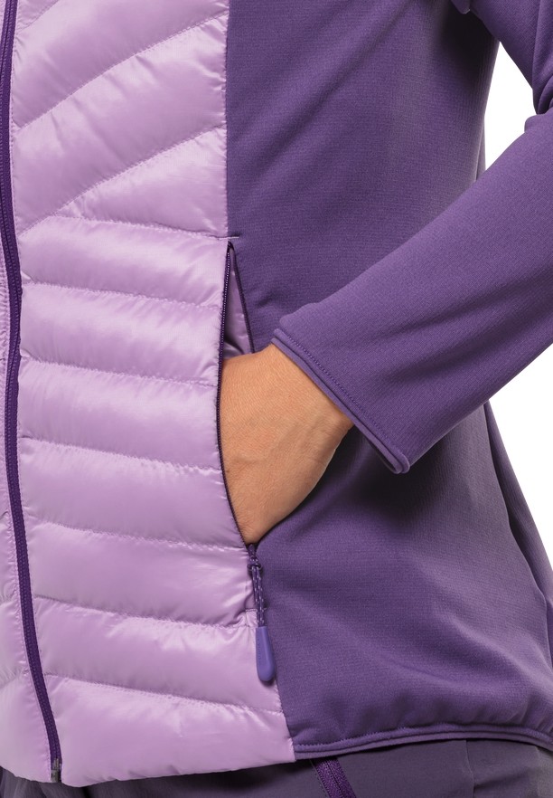 Purple Jack Wolfskin Routeburn Pro Hybrid Women Jackets | 83610197