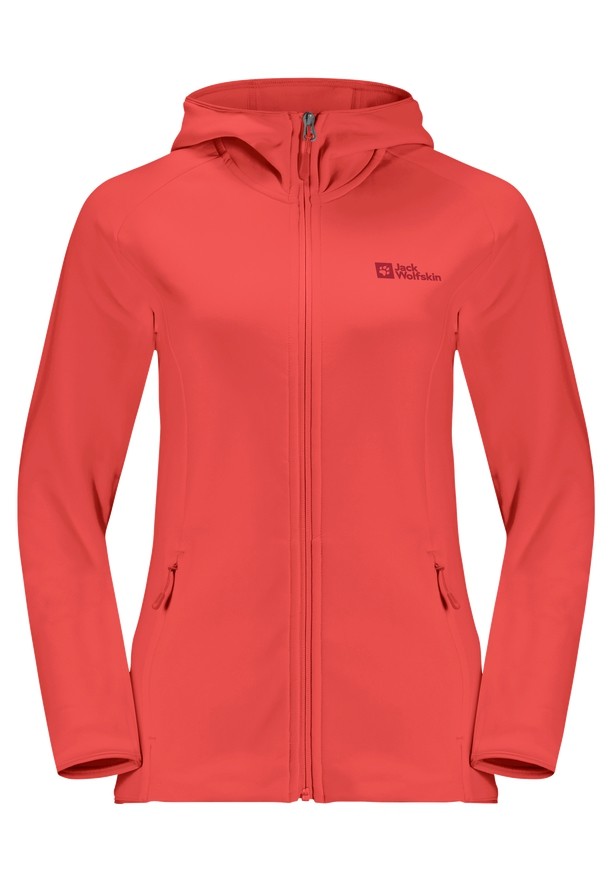 Red Jack Wolfskin Baiselberg Hooded Fz Women Fleece Jackets | 54480666