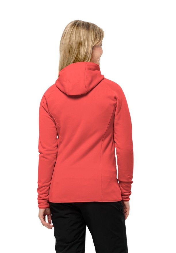 Red Jack Wolfskin Baiselberg Hooded Fz Women Fleece Jackets | 54480666