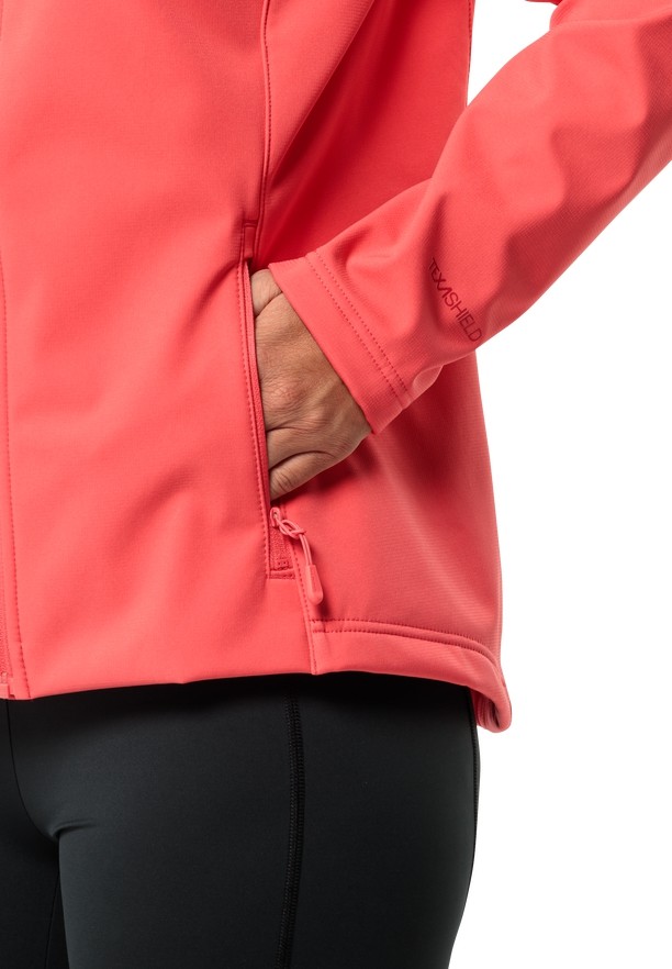 Red Jack Wolfskin Bornberg Hoody Women Softshell Jackets | 29530985