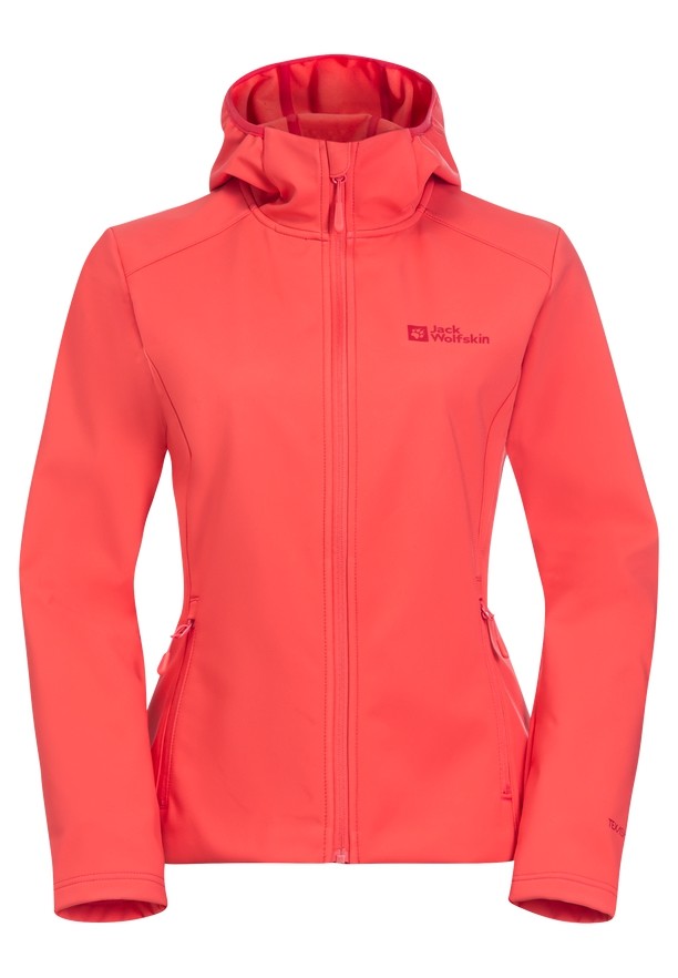 Red Jack Wolfskin Bornberg Hoody Women Softshell Jackets | 29530985