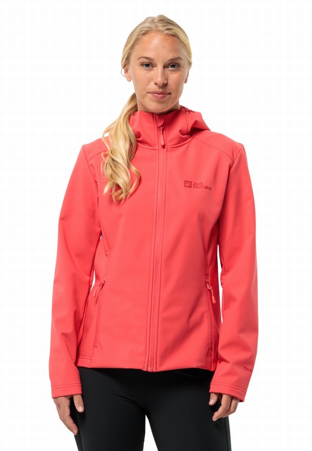 Red Jack Wolfskin Bornberg Hoody Women Softshell Jackets | 29530985