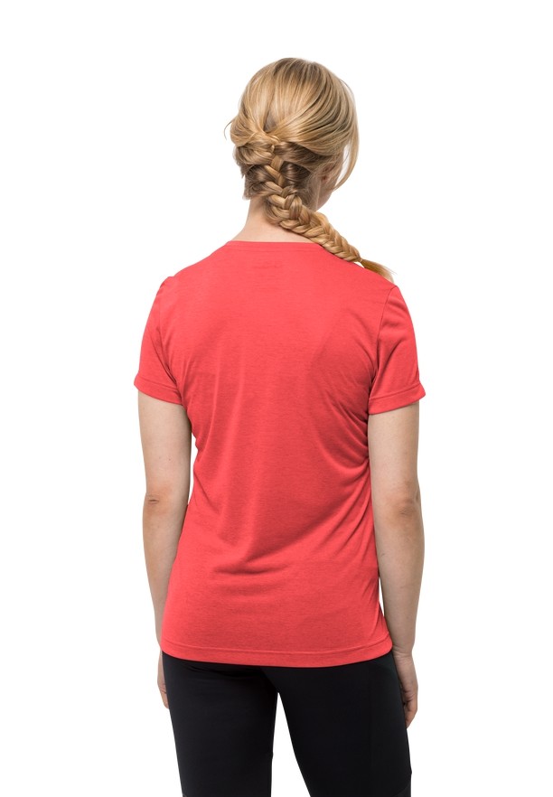 Red Jack Wolfskin Crosstrail Women T Shirts | 49928677