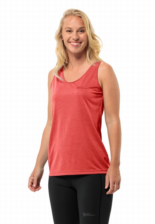 Red Jack Wolfskin Crosstrail Women Tank Top | 15470295