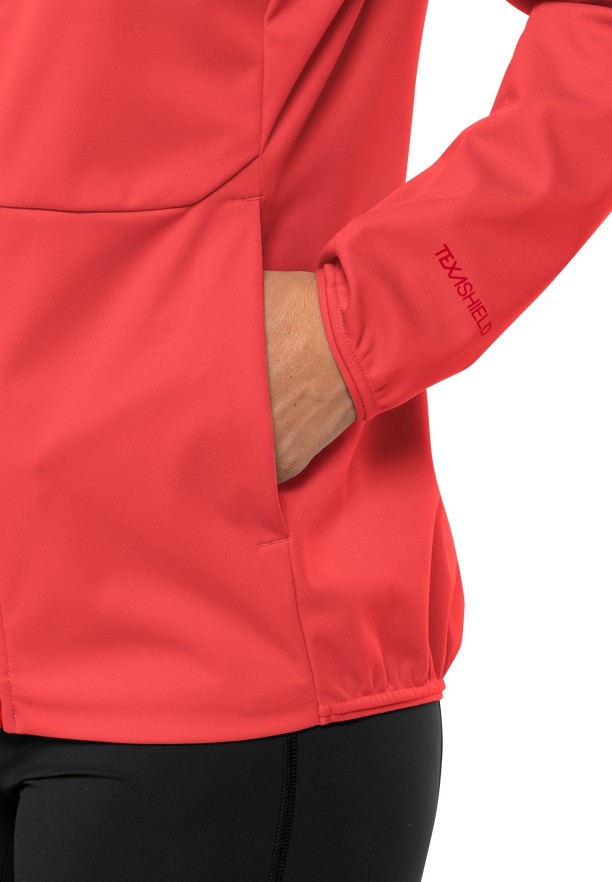 Red Jack Wolfskin Feldberg Hoody Women Softshell Jackets | 53776977