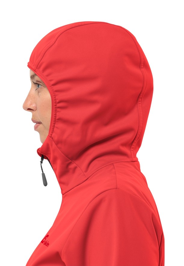 Red Jack Wolfskin Feldberg Hoody Women Softshell Jackets | 53776977