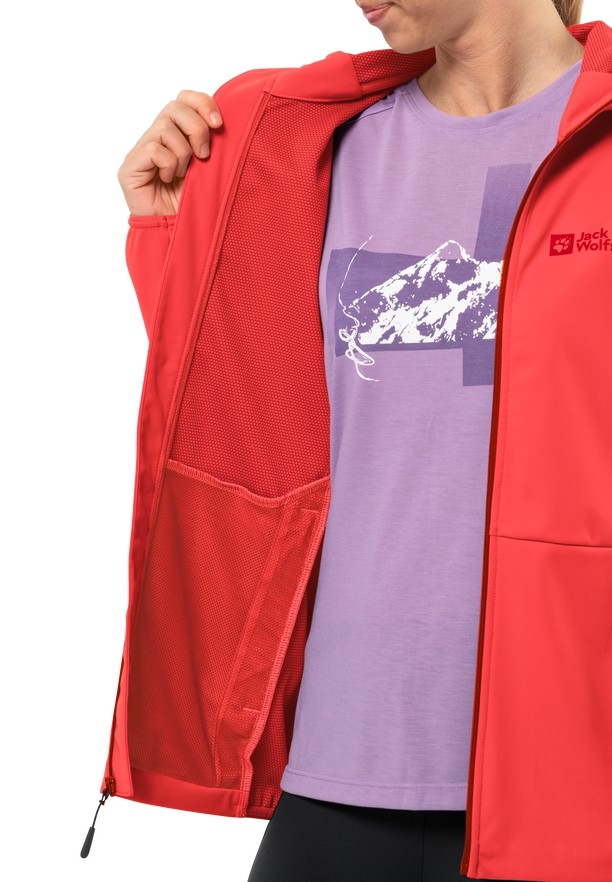 Red Jack Wolfskin Feldberg Hoody Women Softshell Jackets | 53776977