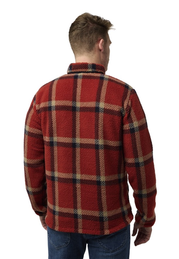 Red Jack Wolfskin Felslicht Check Men Fleece Jackets | 38334633