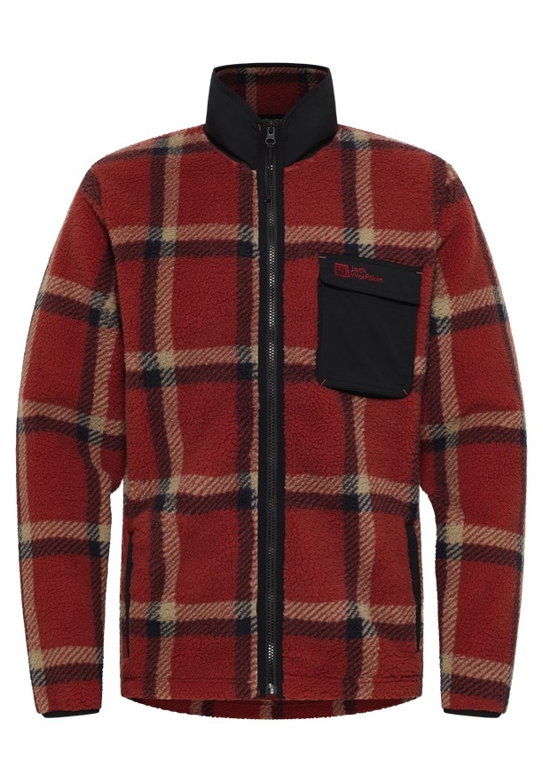 Red Jack Wolfskin Felslicht Check Men Fleece Jackets | 38334633