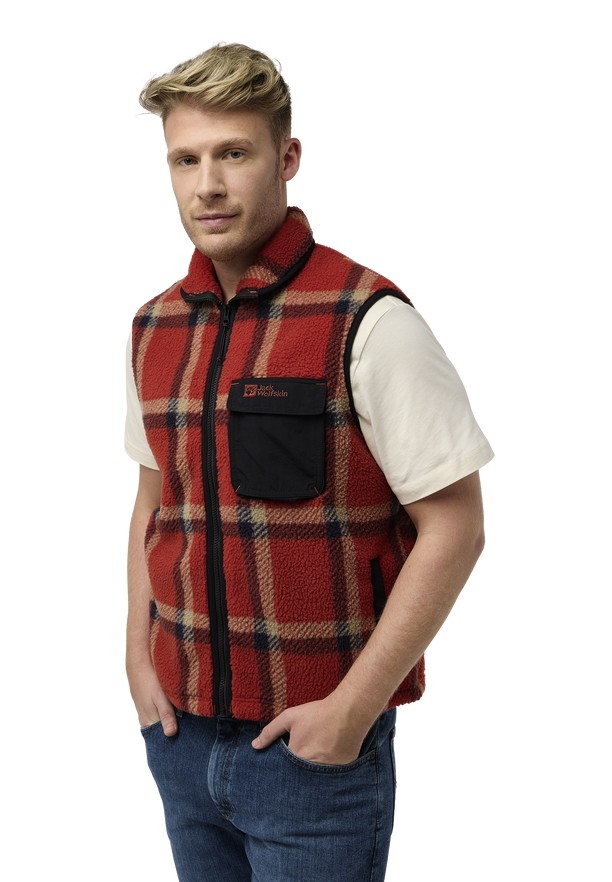 Red Jack Wolfskin Felslicht Check Men Vest | 16404292