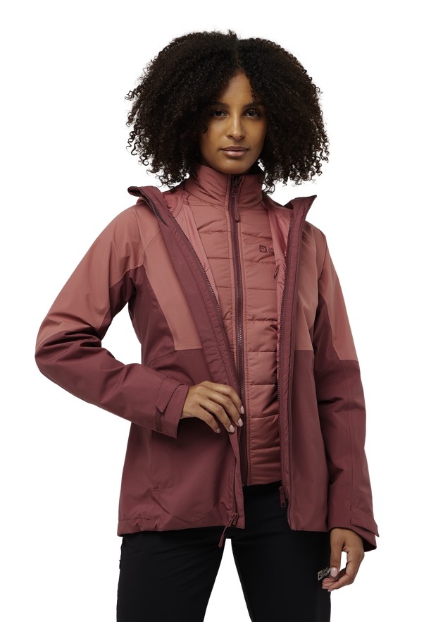 Red Jack Wolfskin Glaabach 3in1 Women Jackets | 36677396
