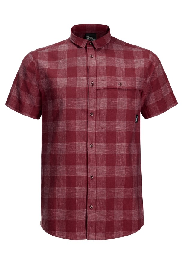 Red Jack Wolfskin Highlands Men Shirts | 36226055