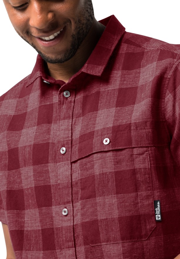 Red Jack Wolfskin Highlands Men Shirts | 36226055
