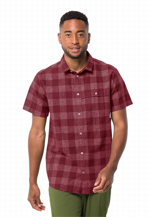 Red Jack Wolfskin Highlands Men Shirts | 36226055