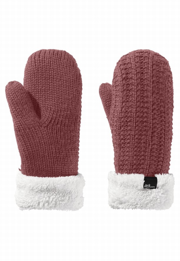 Red Jack Wolfskin Highloft Knit Women Mittens | 46226063