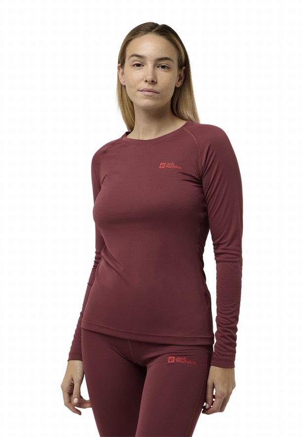 Red Jack Wolfskin Infinite Light Ls Women T Shirts | 79696840