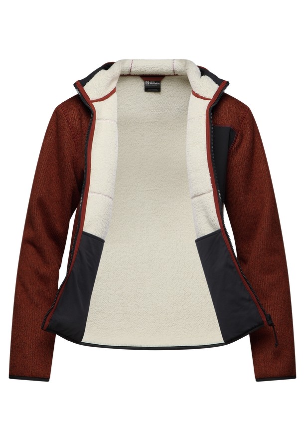 Red Jack Wolfskin Kaminfeuer Hooded Men Fleece Jackets | 24625437