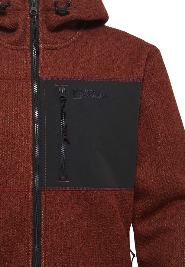 Red Jack Wolfskin Kaminfeuer Hooded Men Fleece Jackets | 24625437