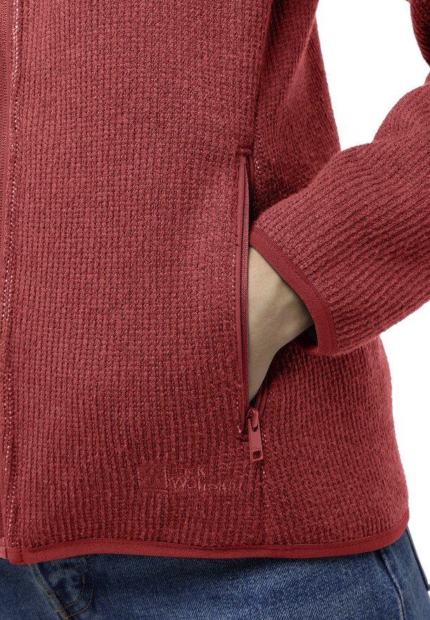 Red Jack Wolfskin Kaminfeuer Hooded Women Fleece Jackets | 49867183
