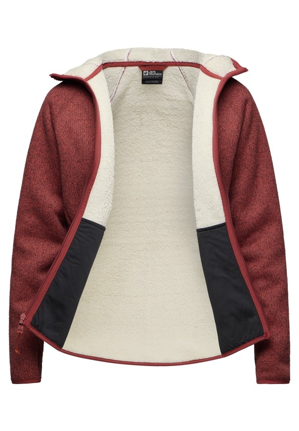 Red Jack Wolfskin Kaminfeuer Hooded Women Fleece Jackets | 49867183