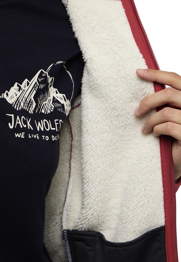 Red Jack Wolfskin Kaminfeuer Hooded Women Fleece Jackets | 49867183