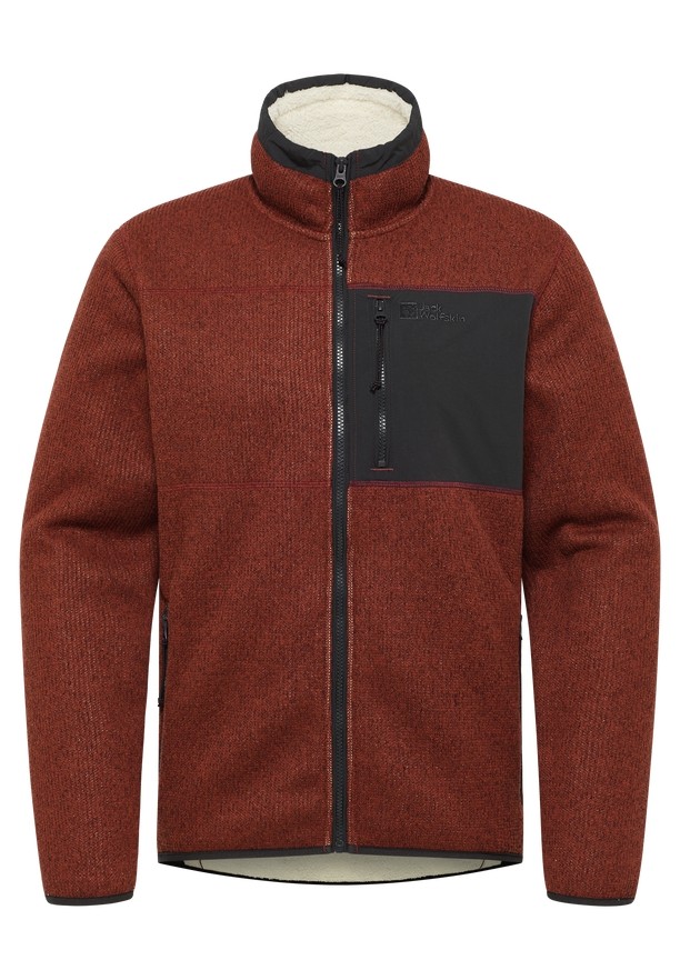 Red Jack Wolfskin Kaminfeuer Men Fleece Jackets | 90262438
