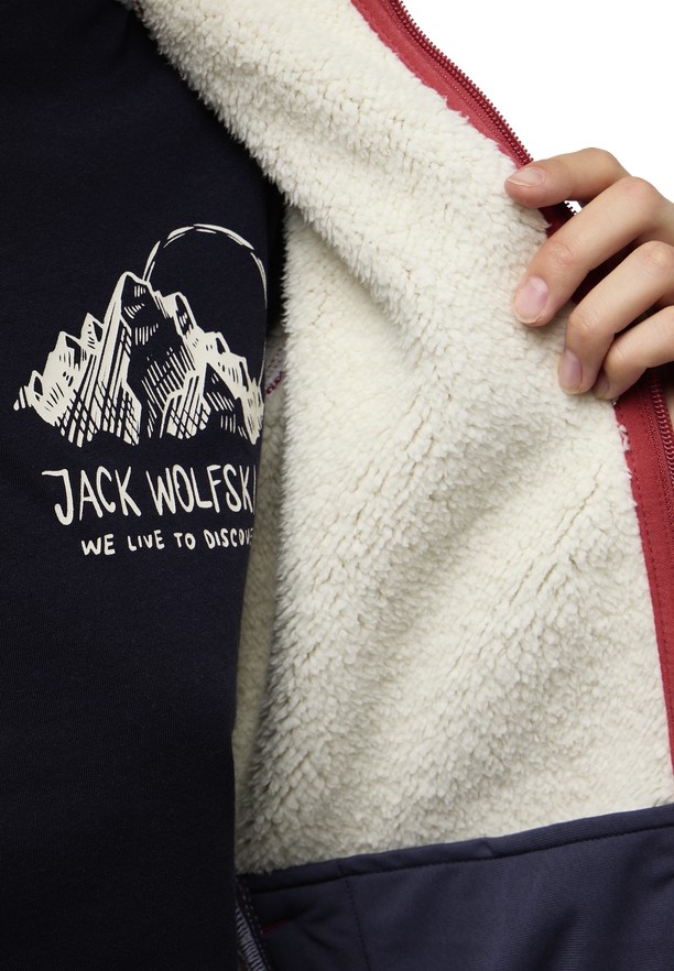 Red Jack Wolfskin Kaminfeuer Women Fleece Jackets | 70408289