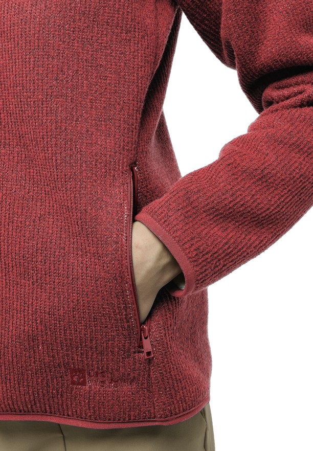 Red Jack Wolfskin Kaminfeuer Women Fleece Jackets | 70408289