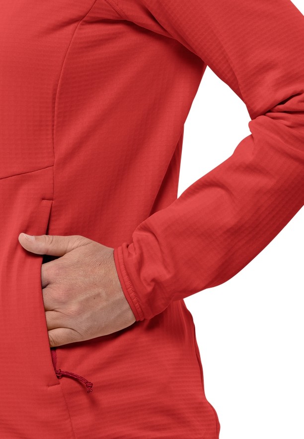 Red Jack Wolfskin Kolbenberg Hooded Fz Women Fleece Jackets | 68333985