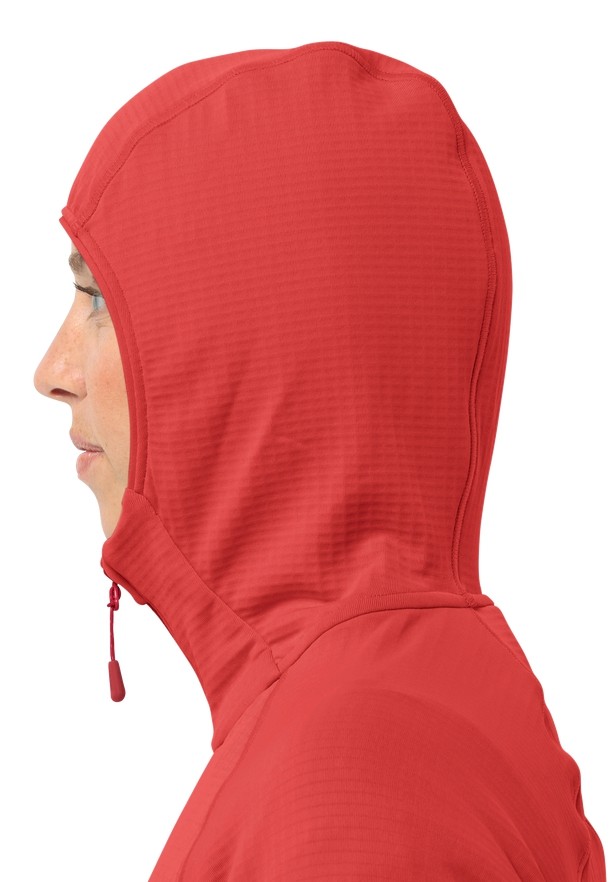 Red Jack Wolfskin Kolbenberg Hooded Fz Women Fleece Jackets | 68333985