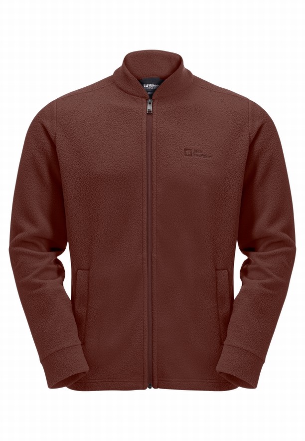 Red Jack Wolfskin Light Curl Men Fleece Jackets | 64637779