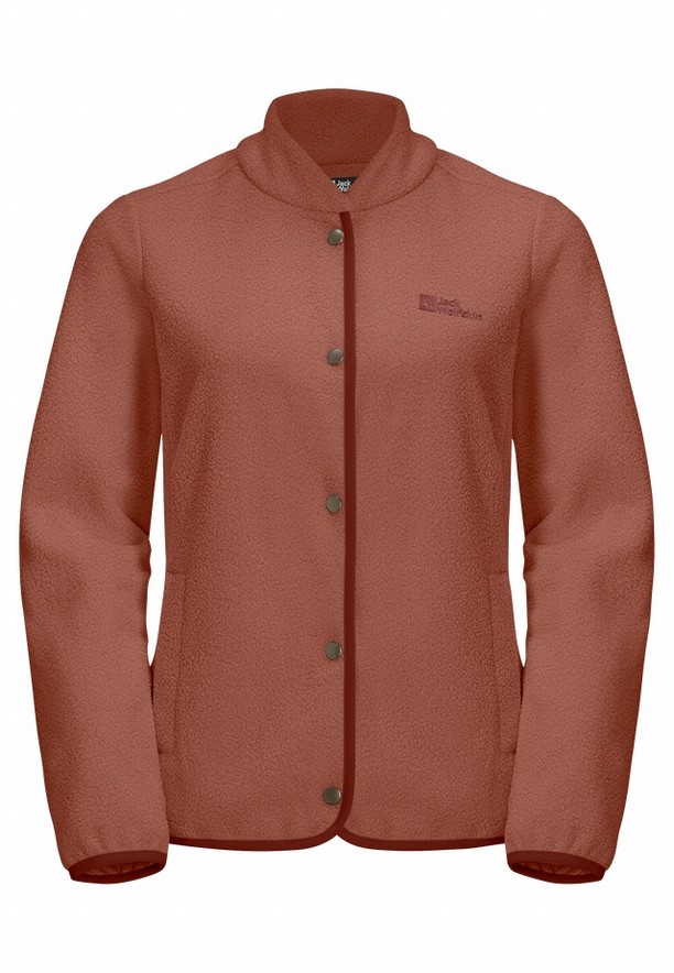 Red Jack Wolfskin Light Curl Women Fleece Jackets | 69726234