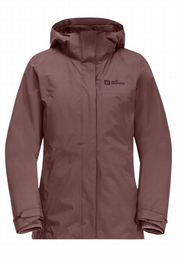 Red Jack Wolfskin Luntal 3in1 Women Jackets | 55381324