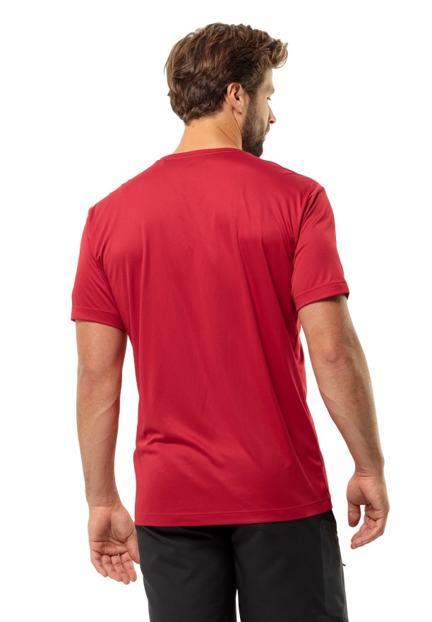 Red Jack Wolfskin Peak Graphic Men T Shirts | 96401538