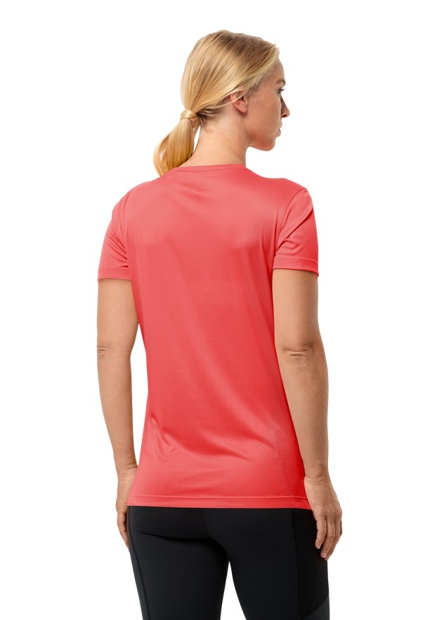 Red Jack Wolfskin Peak Graphic Women T Shirts | 62454086