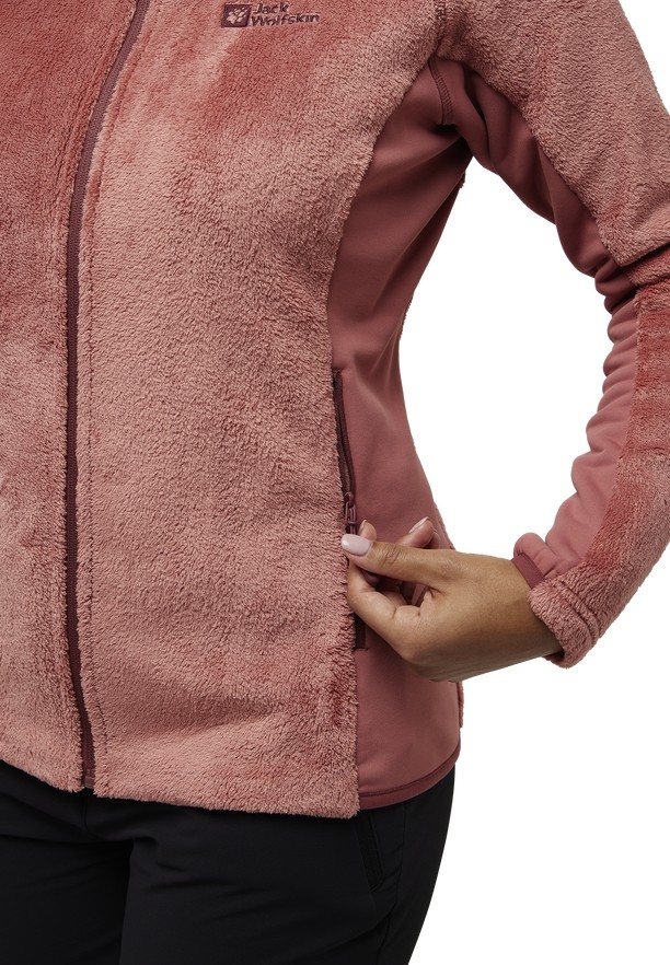 Red Jack Wolfskin Rotwand Hooded Fz Women Fleece Jackets | 17585490