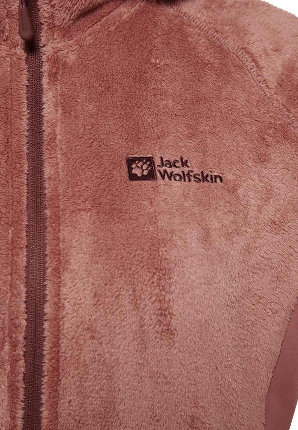 Red Jack Wolfskin Rotwand Hooded Fz Women Fleece Jackets | 17585490